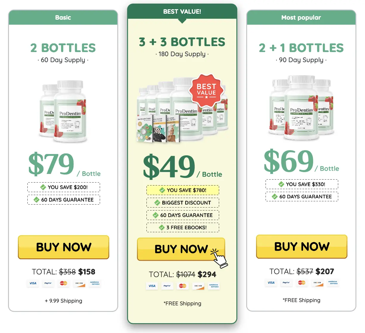 Prodentim Discounted Pricing Packages